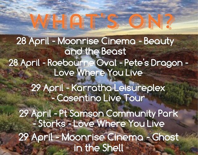 Lots on this weekend! 
#lovewhereyoulive #kvc #pilbara