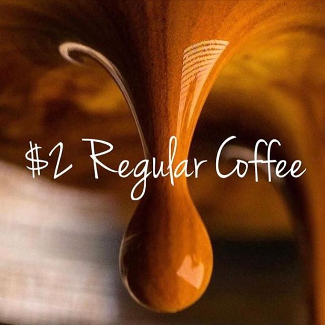 Yep! As of tomorrow $2 regular barista made coffee when ordering through 'Hey You' App. Use code DREAMTIME1
From 1-7 May!