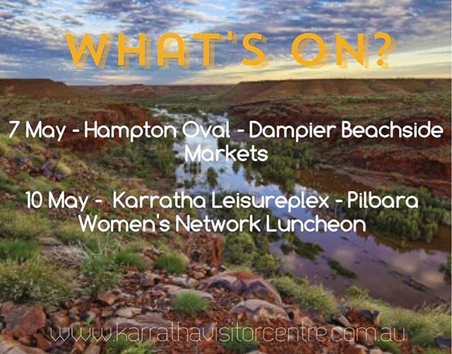 Coming up...
#visitkarratha #karrathawhatson #weekend