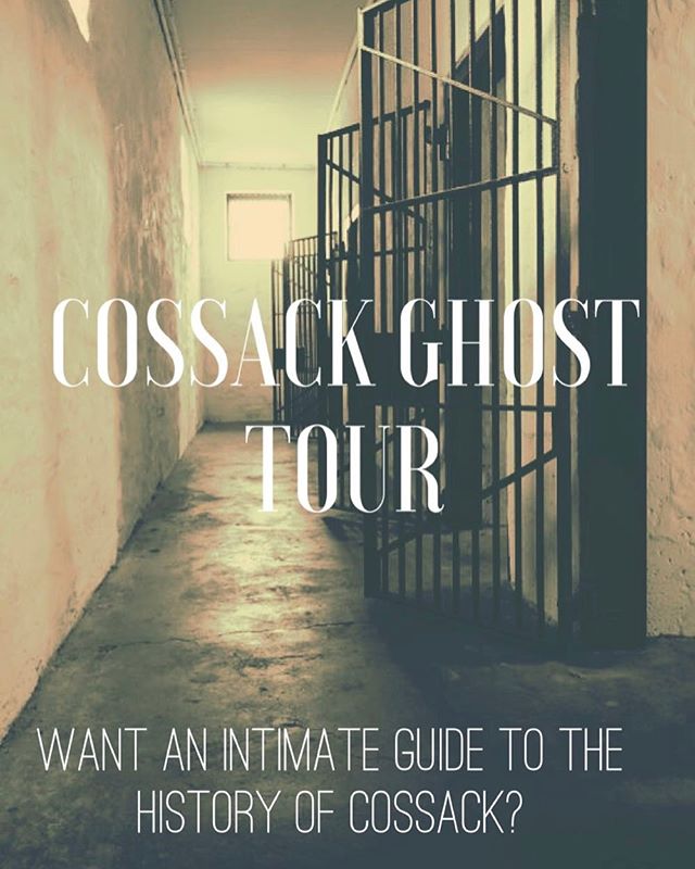 Anthony Grezelka is returning June 24 to give you a guided tour of Cossack and the history of the area. Tickets include transport, the spooky tour and coffee and cake!